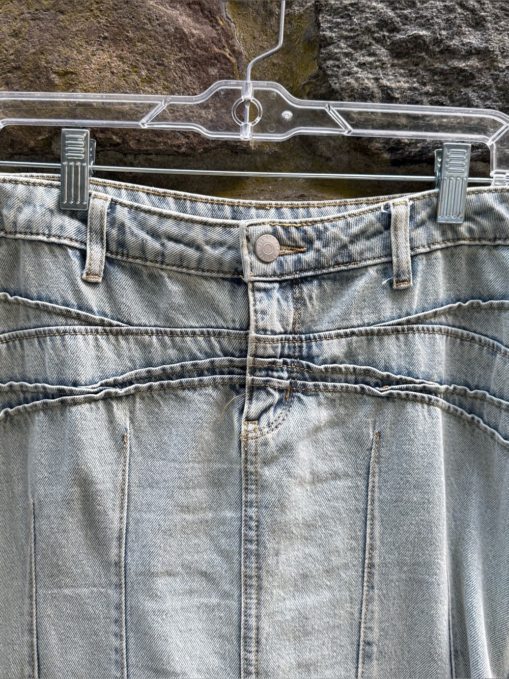 Urban Outfitters Maxi Denim Fishtail Skirt M - Picture 4 of 5
